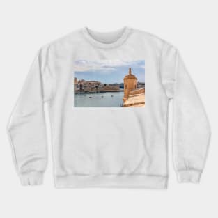 Corner watchtower on Fort Saint Angelo in Birgu Crewneck Sweatshirt